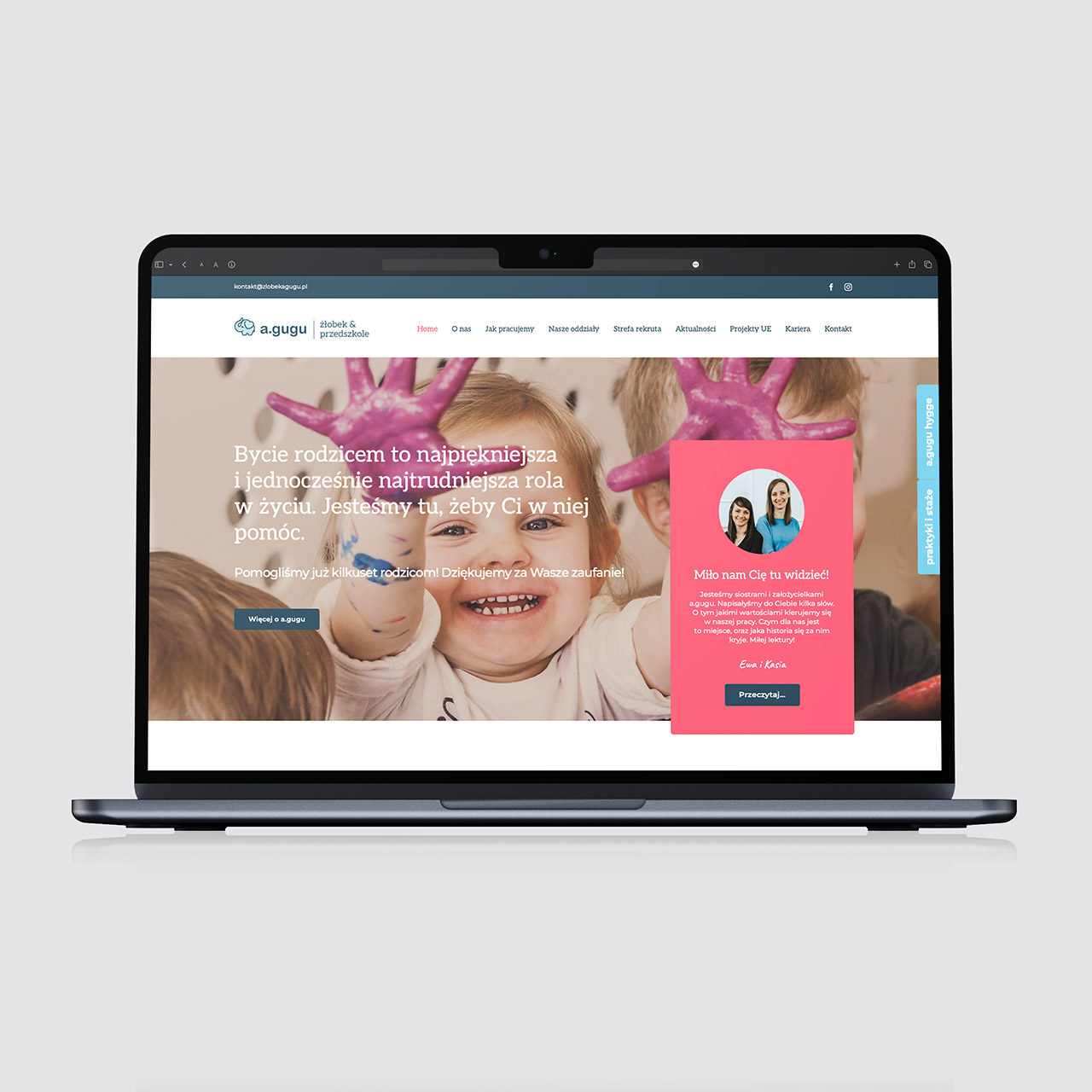 webstoodio | Strona internetowa dla sieci żłobków a.gugu
