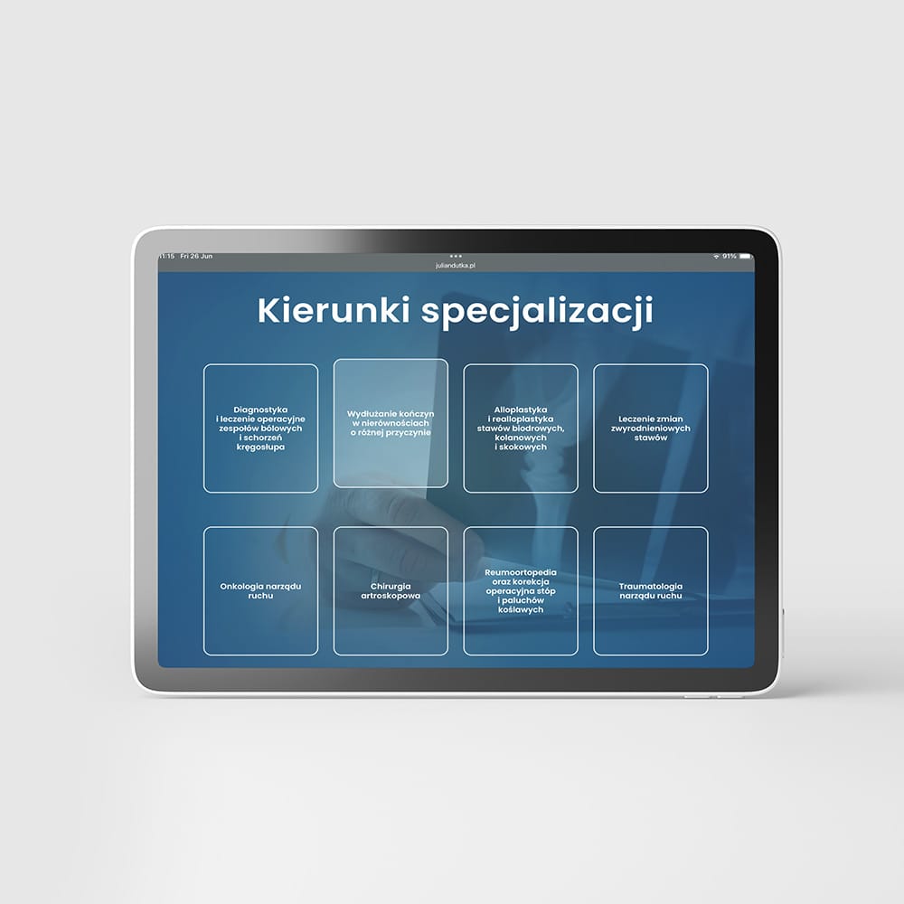 webstoodio | strona www z systemem rejestracji dla kliniki ortopedycznej