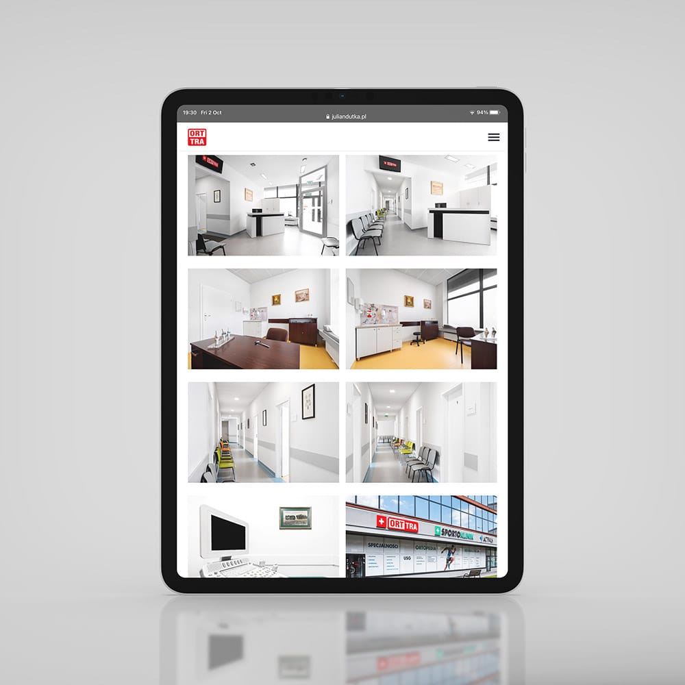 webstoodio | strona www z systemem rejestracji dla kliniki ortopedycznej