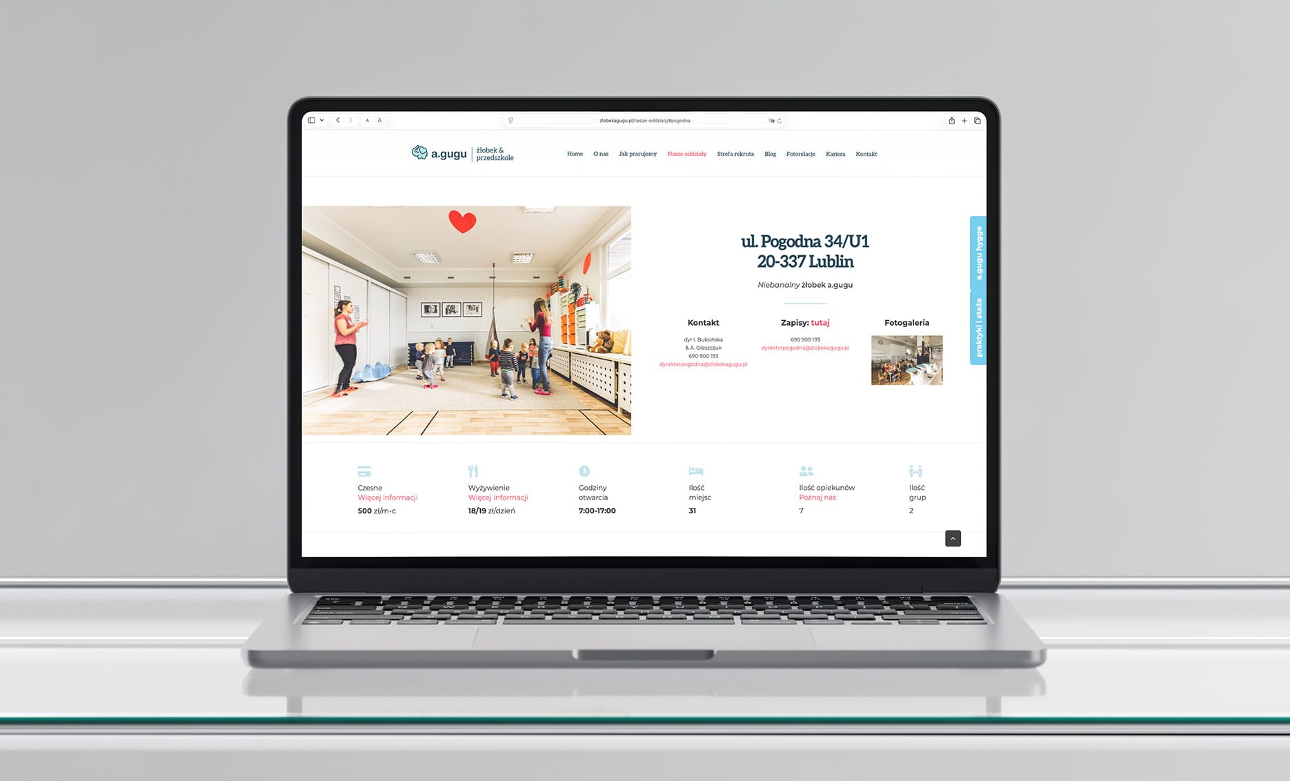 webstoodio | website for a.gugu kindergarten